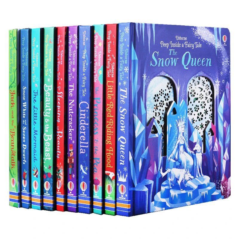 UK Usborne Genuine Peep inside fairy tales 10 books collection