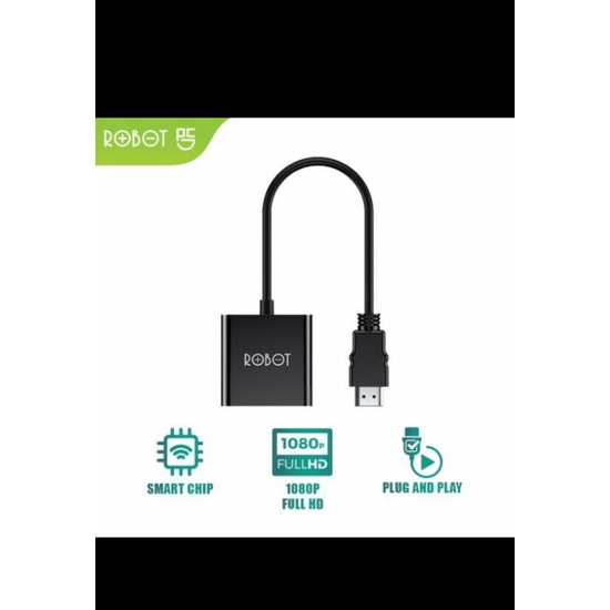 Hdmi TO VGA ROBOT RHV10 | Shopee Malaysia