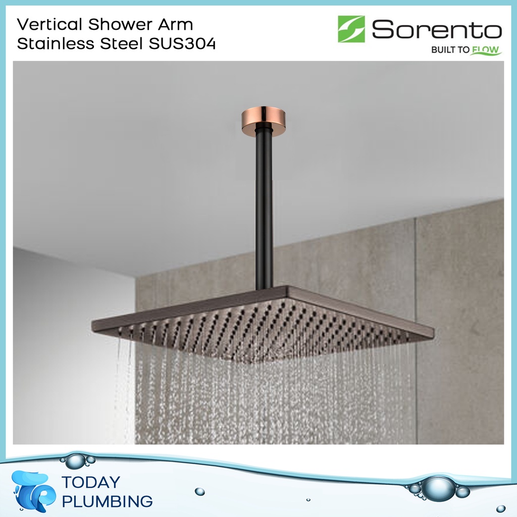 Sorento Stainless Steel Round Vertical Shower Arm SRTSA625 SRTSA725