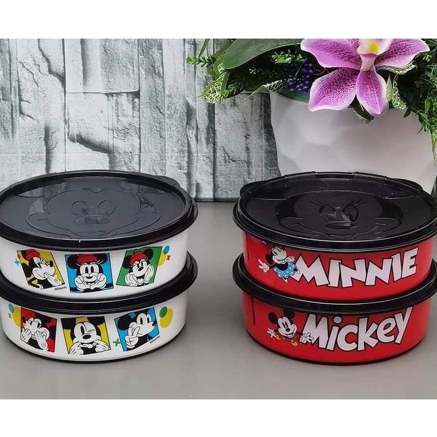 Tupperware Mickey & Minnie Handy Bowl 700ml Full Set (2) Pieces ...
