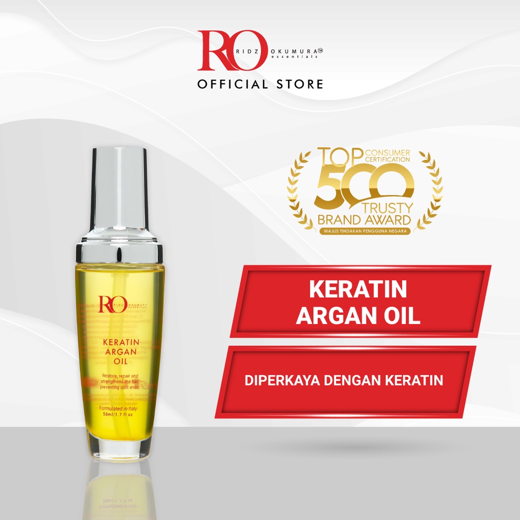 Ridz Okumura Essentials Keratin Argan Oil 50ml | Keratin Treatment ...