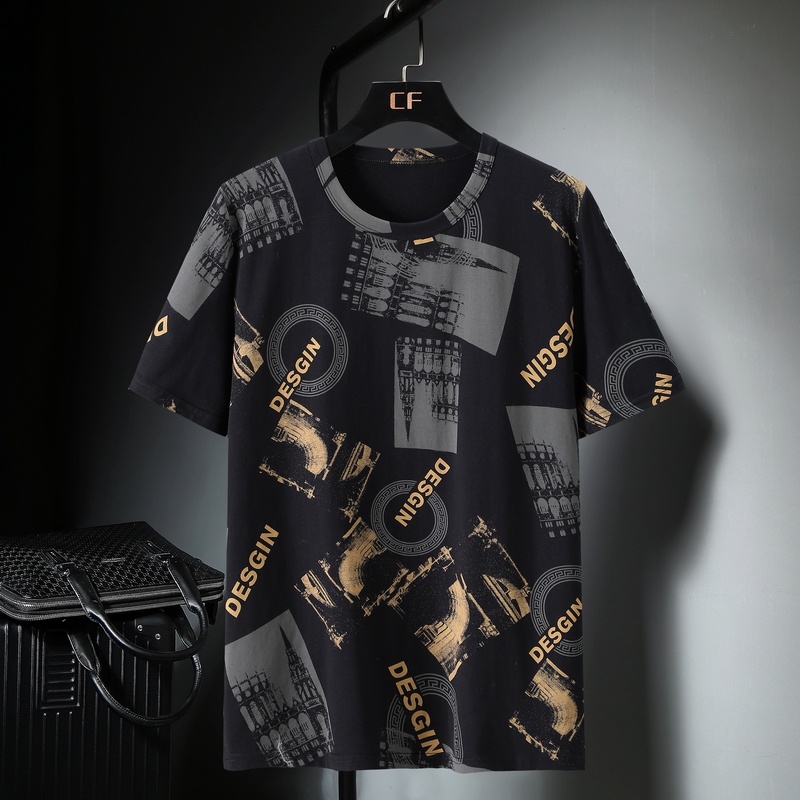 Short Sleeve T-Shirt Men S Trendy Fashion Street Clothes | Shopee Malaysia