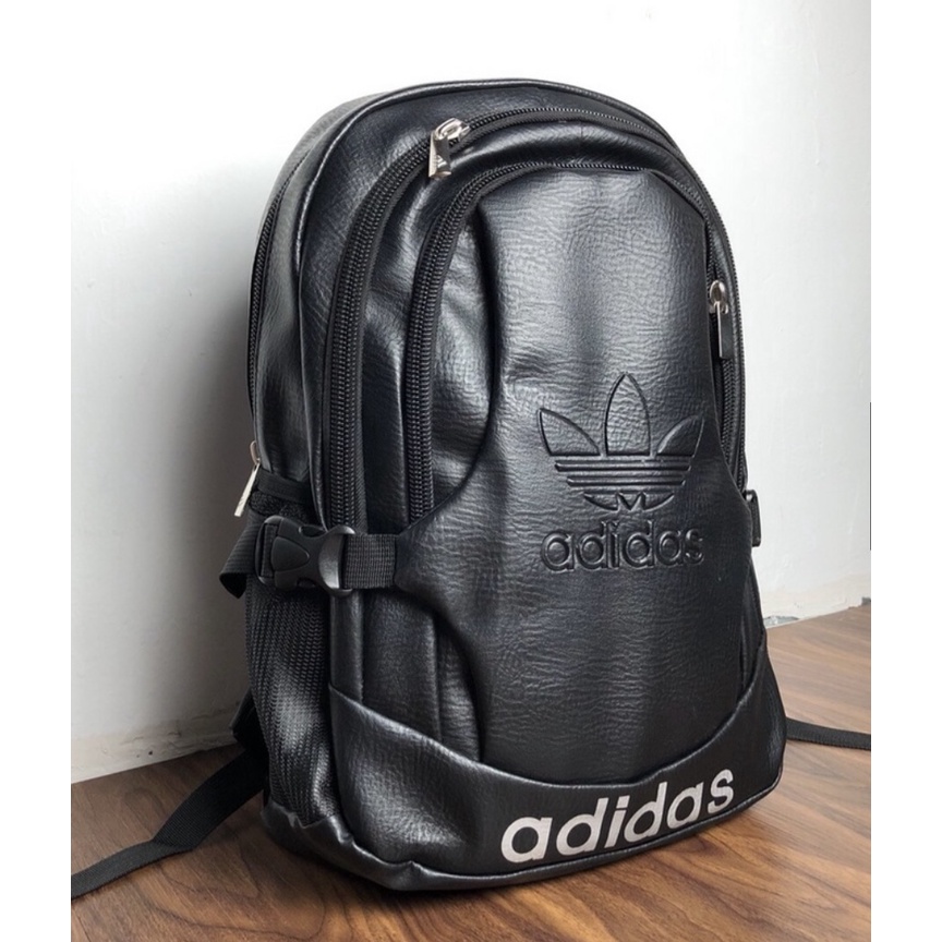 Adidas black store leather bag