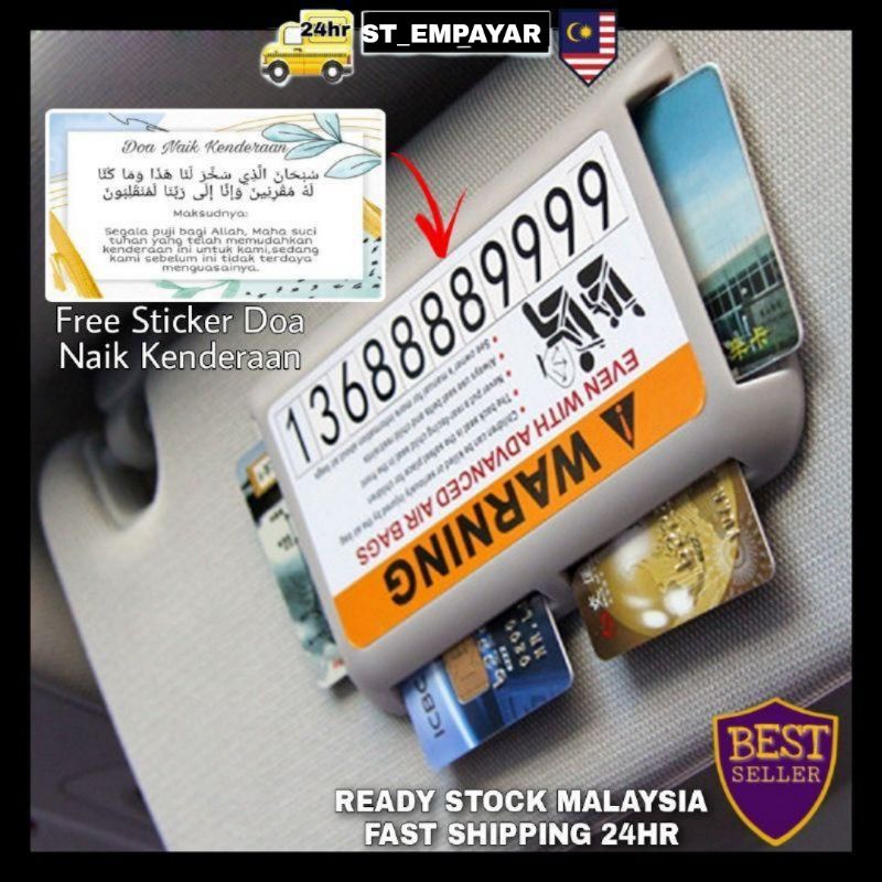 Tempat Letak Kad Petrol Kad Parking Card Holder Car Card Parking FREE ...