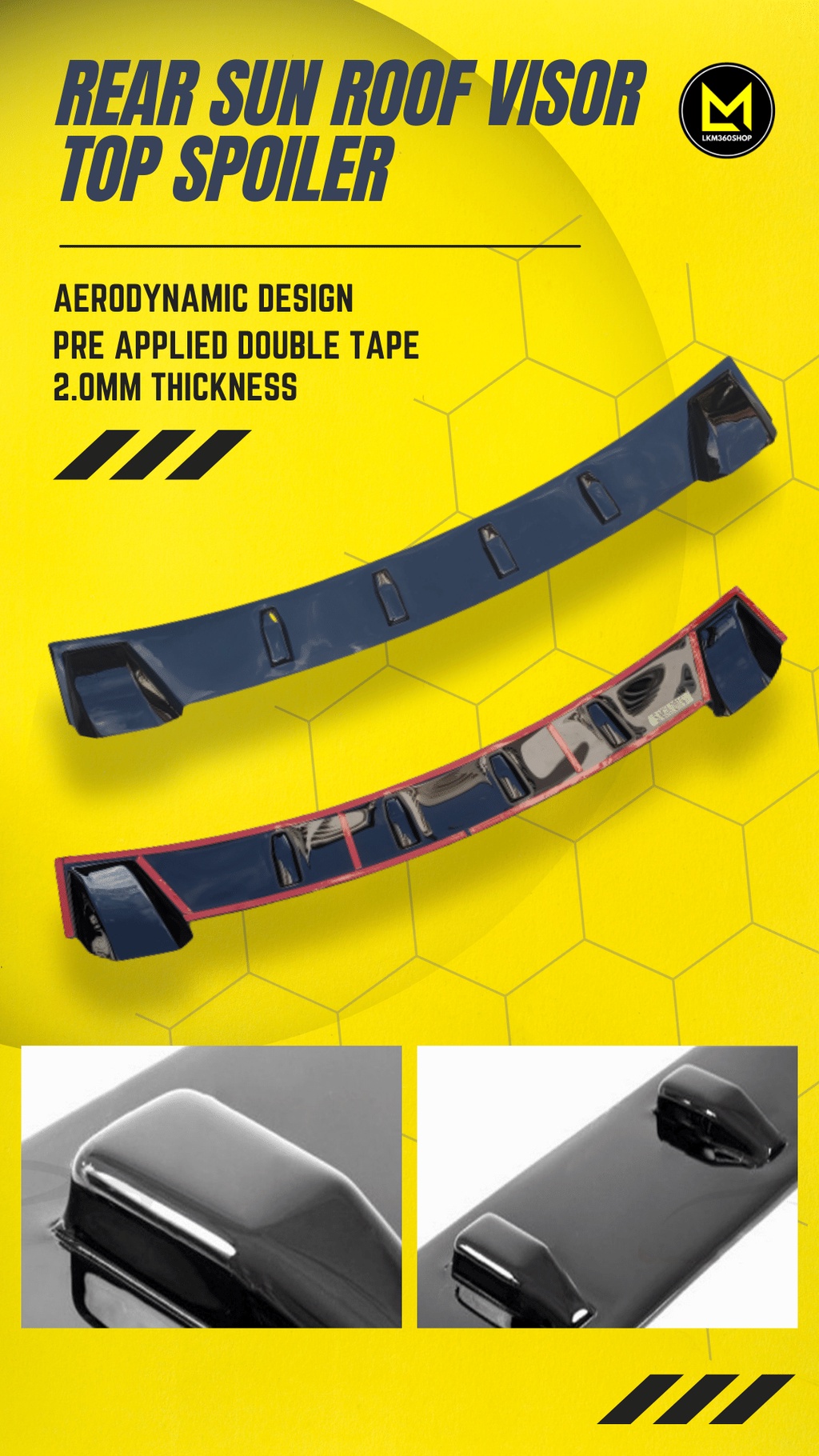 Proton Saga 2016 To 2026 MC2 MC3 Rear Sun Roof Visor Rear Roof Visor ...