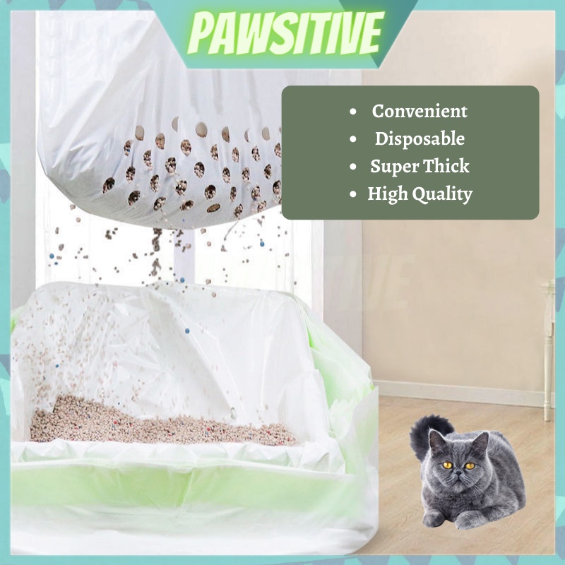 PAWSITIVE Cat Litter Plastic Bag/Cat Litter Bag/Cat Litter Filter Bag