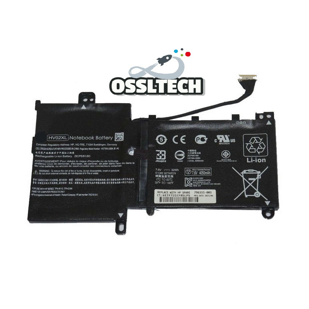 HP HV02XL HSTNNLB6P TPNQ164 TPNW112 796219421 Laptop Battery Shopee Malaysia