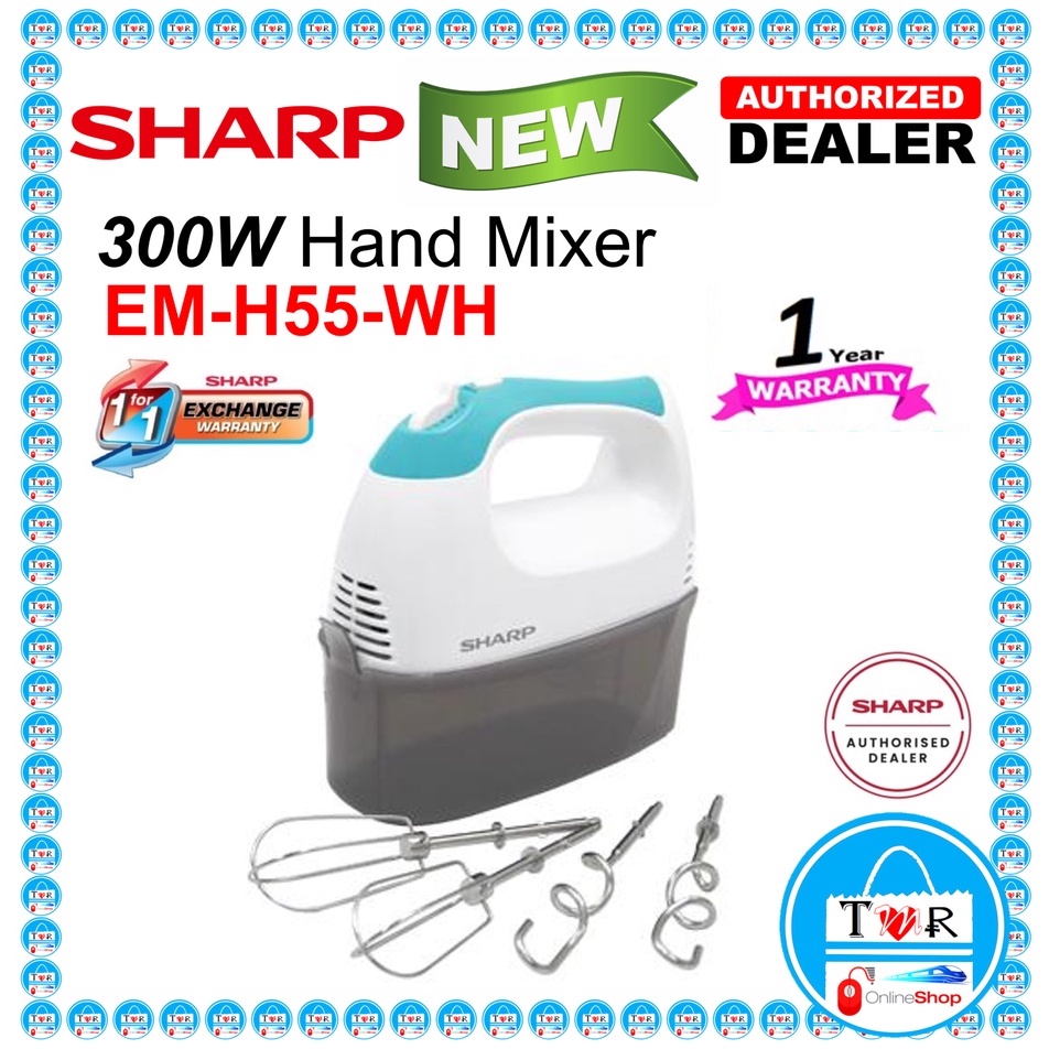 SHARP EM-H55-WH HAND MIXER WITH 5 SPEED | Shopee Malaysia
