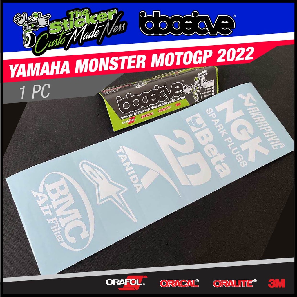 YAMAHA MONSTER ENERGY 2022 MOTOGP SPONSORSHIP STICKER - READY STOCK ...
