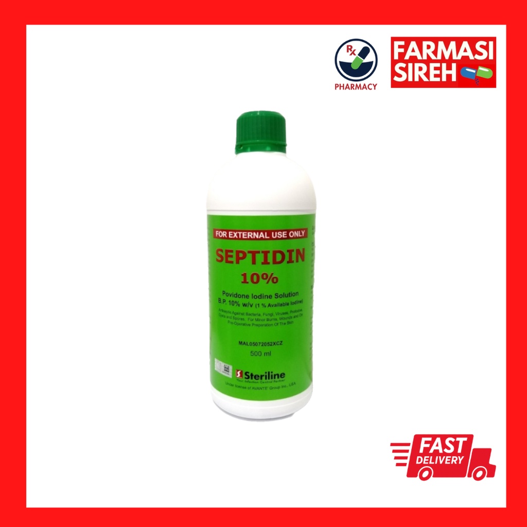 Septidin 10% Povidone Iodine Solution (500ml) | Shopee Malaysia