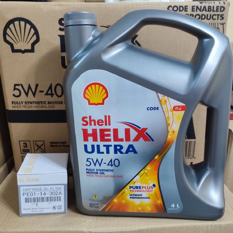 Shell Helix ULTRA 5W40 FULLY / HX7 10W-40 Semi Synthetic Engine Oil 4L ...