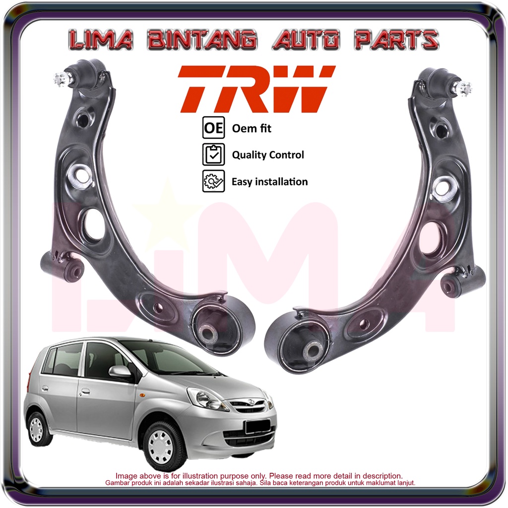 Perodua Viva Front Lower Arm Control Arm Right Left Side Trw