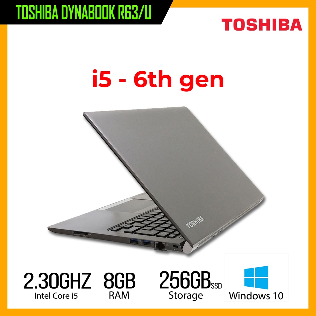 BEST DEAL TOSHIBA DYNABOOK R63/U INTEL CORE i5 6th Gen 1 Year