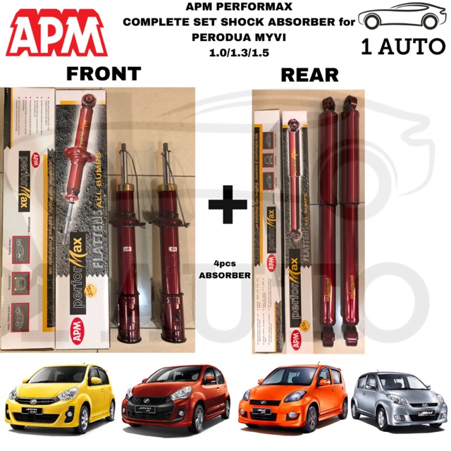 APM PERFORMAX COMPLETE 4pcs SHOCK ABSORBER for PERODUA MYVI 1.0