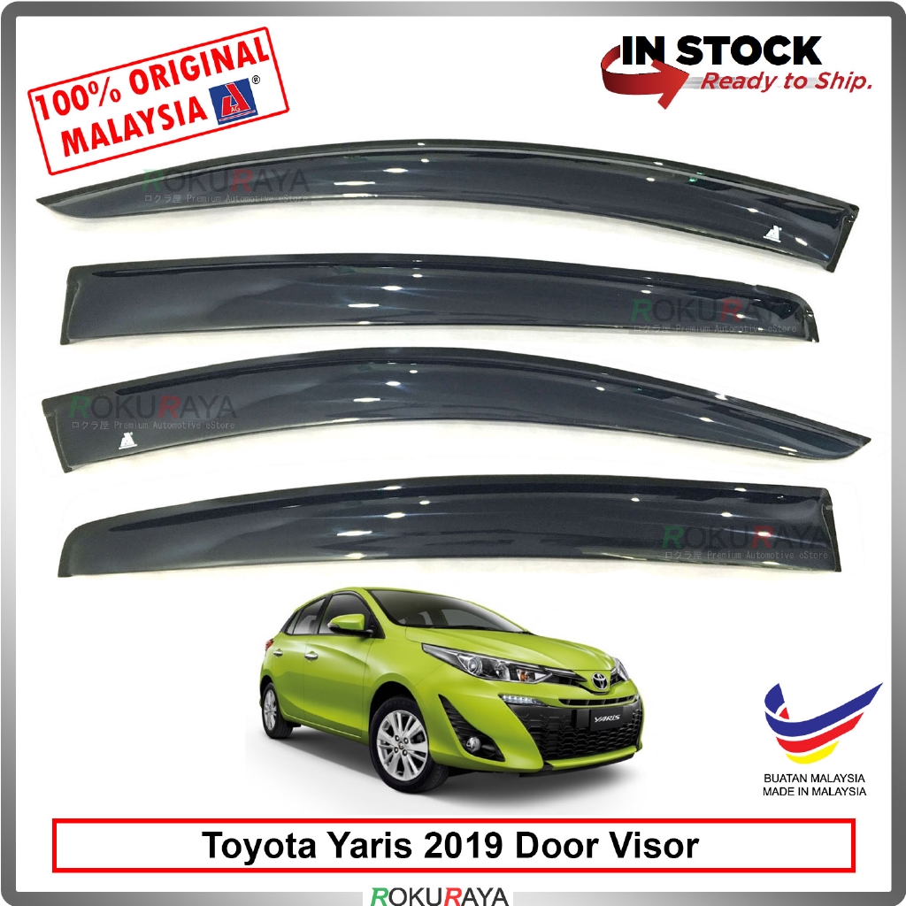 Toyota Yaris 2019 AG Door Visor Air Press Wind Deflector (Big 12cm