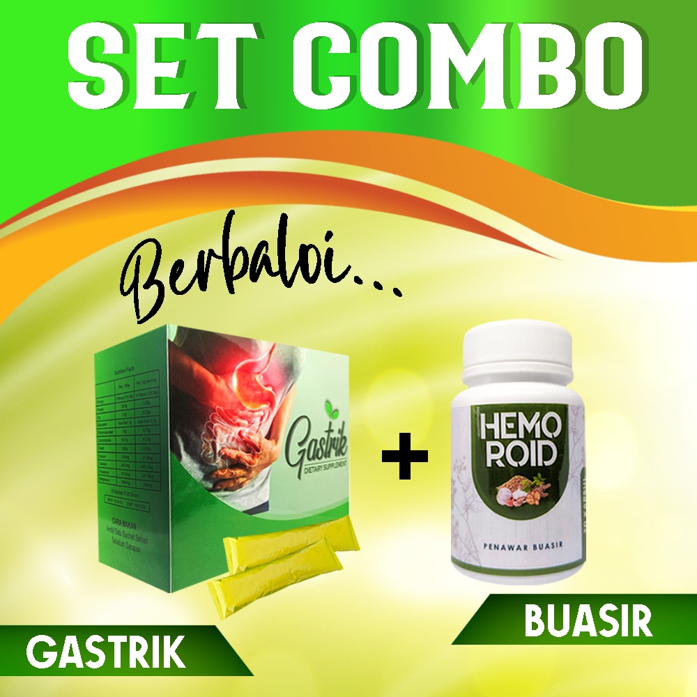 Penawar Gastrik Ubat Gastrik Mujarab Combo Set Hemoroid Buasir Free T Shopee Malaysia