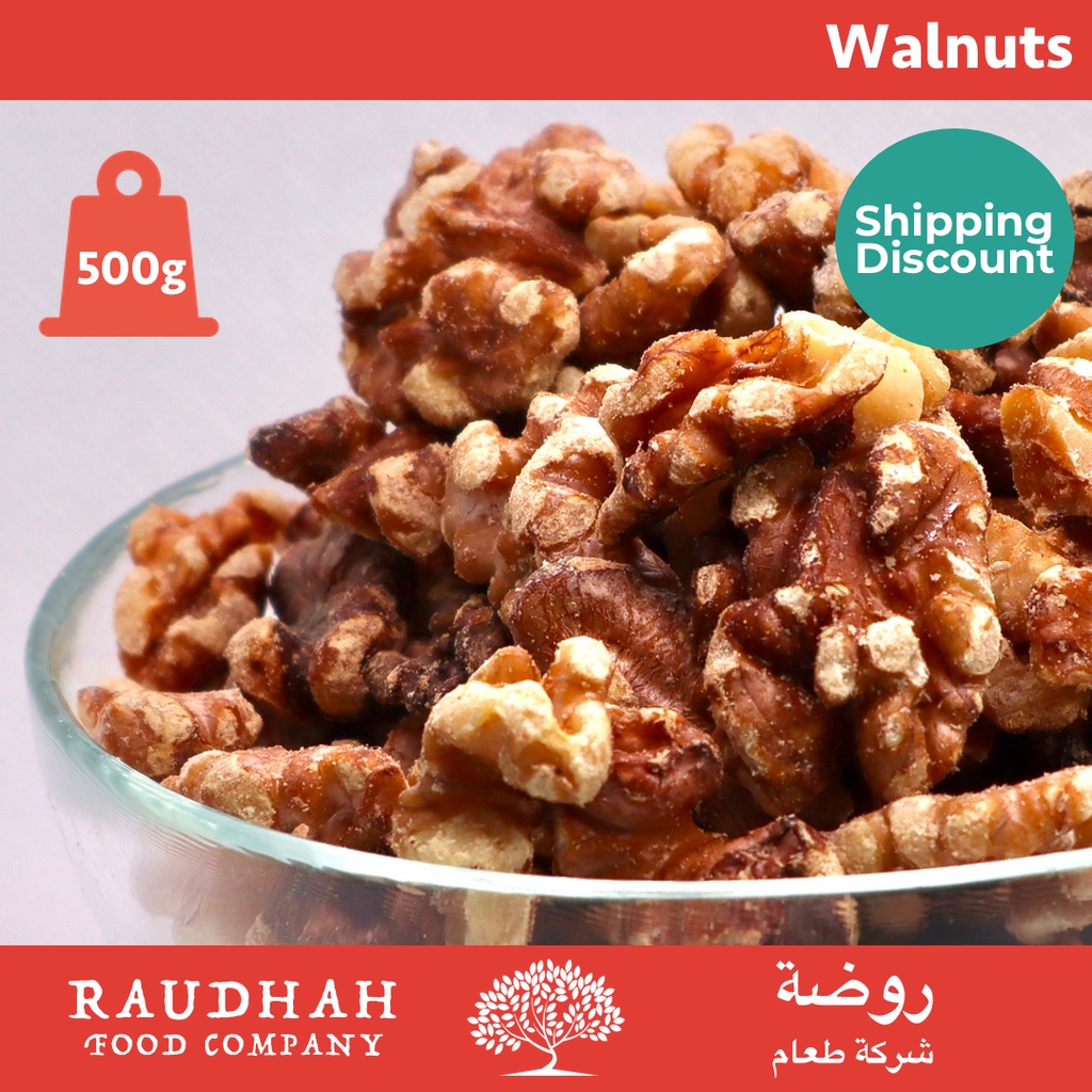 [500g] Raudhah Food Roasted Walnuts Salted/Unsalted in Ziplock Bag