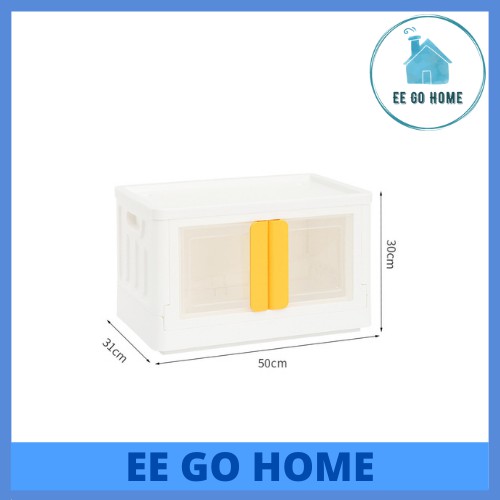 Two Open Door Storage Box Foldable Stackable 72L Storage Rack