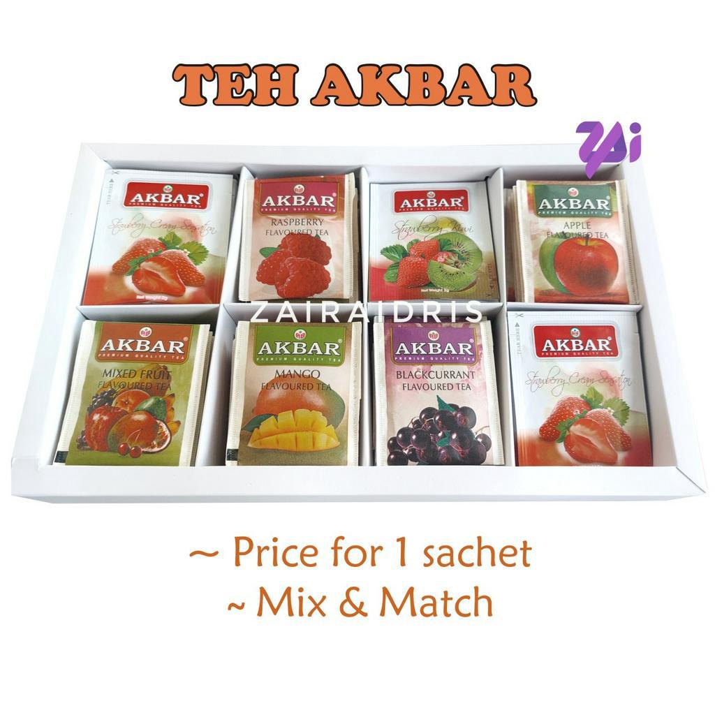 Teh Akbar Fruit Flavoured Tea Berperisa Buah Loose Pack ( Raspberry Strawberry Kiwi Apple