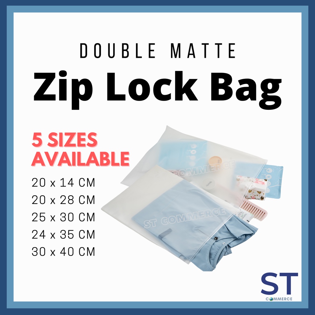 Double Matte Zip Lock Bag Plastic Zip Bag Zipper Bag Packaging Bag