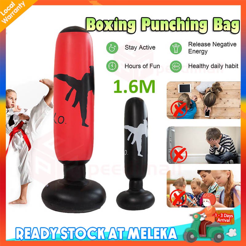 🇲🇾PVC Punching Bag1.6M Inflatable Boxing Tumbler Fitness Martial Art