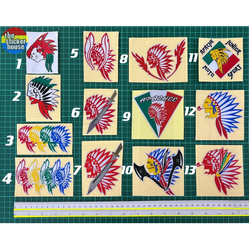 APACHEE DESIGNS STICKER CUTTING OVERLAPPING REFLECTIVE | Shopee Malaysia
