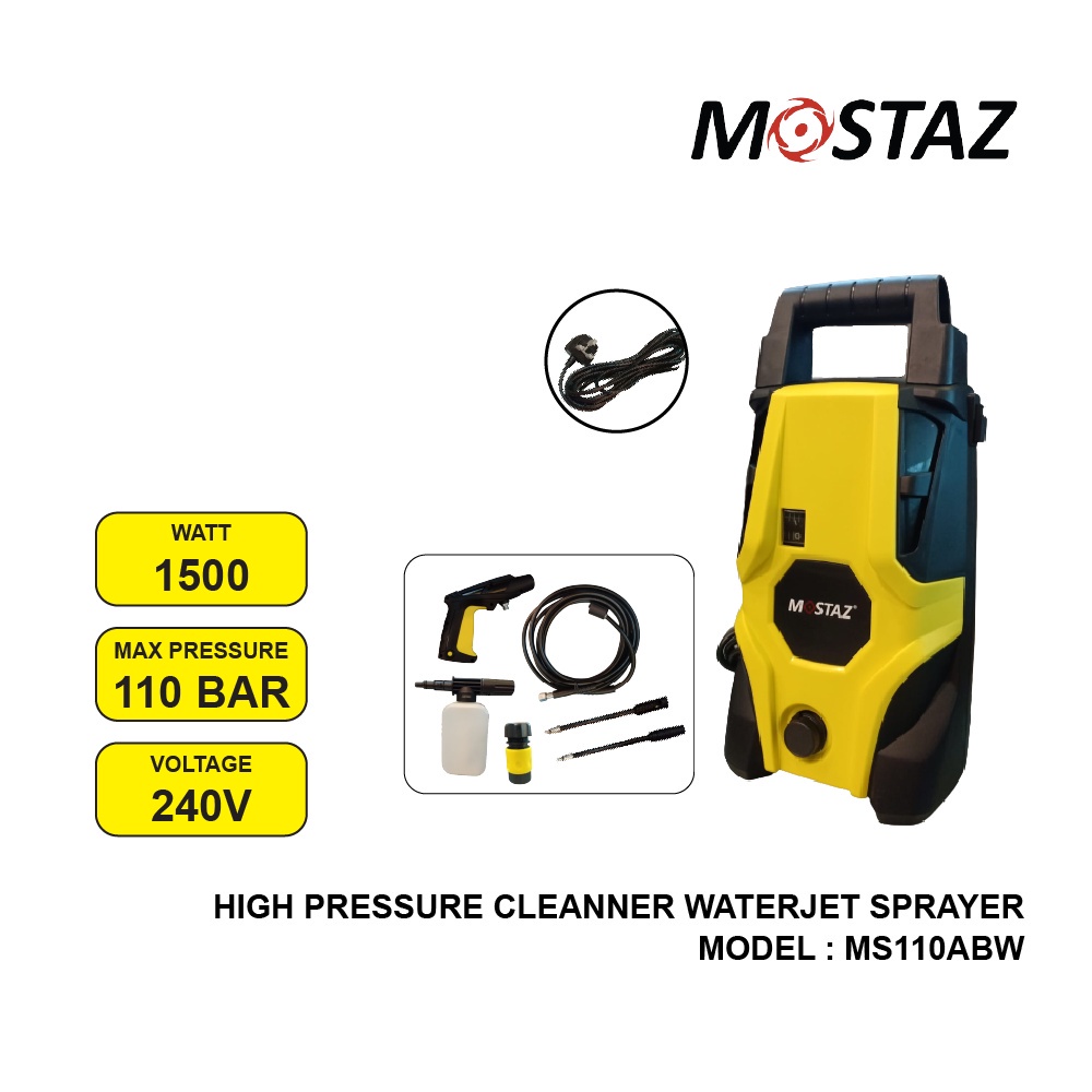 Mostaz waterjet high pressure cleaner 1500w 110bar MS110ABW water jet ...