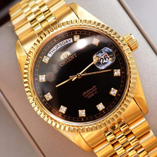Orient Dignitary Oyster Japan Automatic Sapphire Gent s Elegant Watch SEV0J001BY