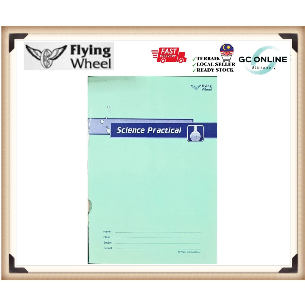 Flying Wheel 80Pages 60Gsm A4 Science Practical / Buku Amali Sains ...