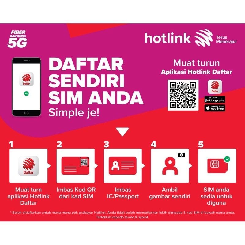 SIMKAD HOTLINK PREPAID 4G/5G UNLIMITED (((SIM ONLY))) | Shopee Malaysia