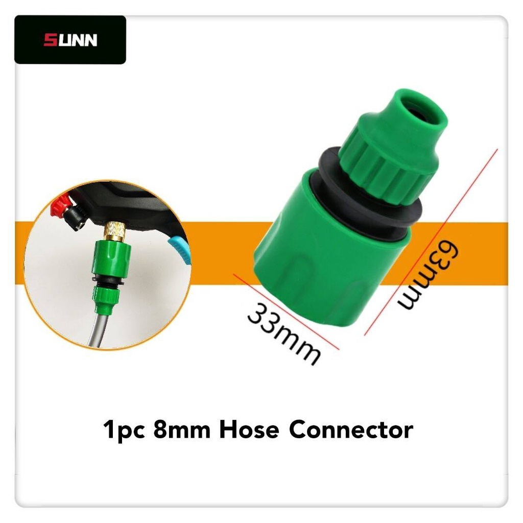 SUNN #1 8mm Hose Connecter Cordless Water Gun Attachment Quick Joint ...