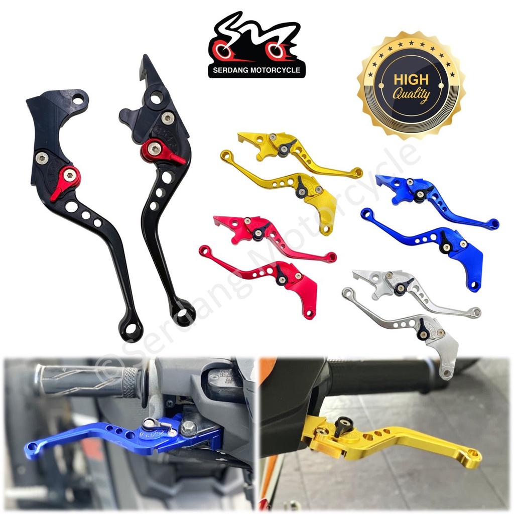 [1 Pair] Brake Clutch Lever Y15 RS150 Adjustable Yamaha Y15ZR Honda
