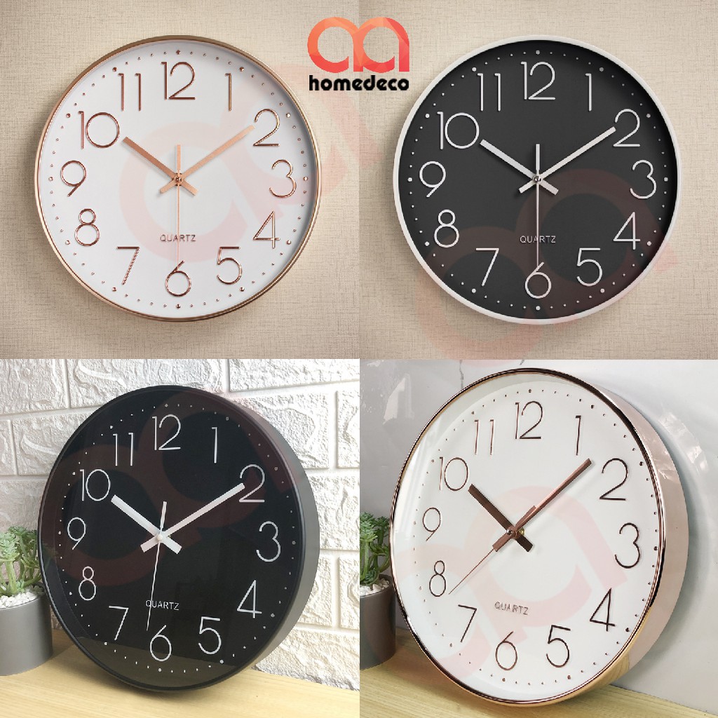 30cm Jam Dinding Quartz Modern Silent Jam Dinding Wall Clock Hiasan ...