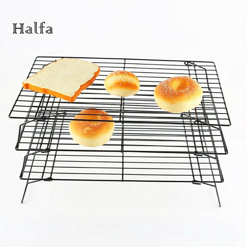 M1109 1set with three-layer foldable cookie rack cake cooling rack ...