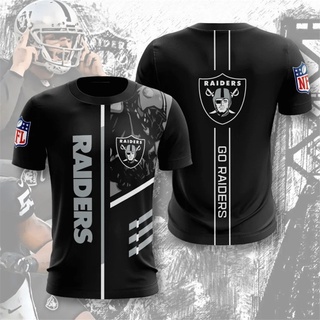 NFL Logo 3D Art Chest Oakland Raiders Tattoo V-Neck T-Shirt