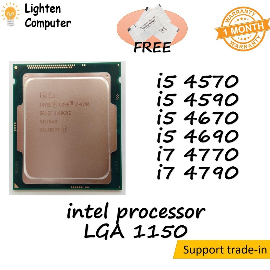 【Support Trade-in】 Intel Processor ( CPU ) | i3 4130 4150 | i5 4460 ...