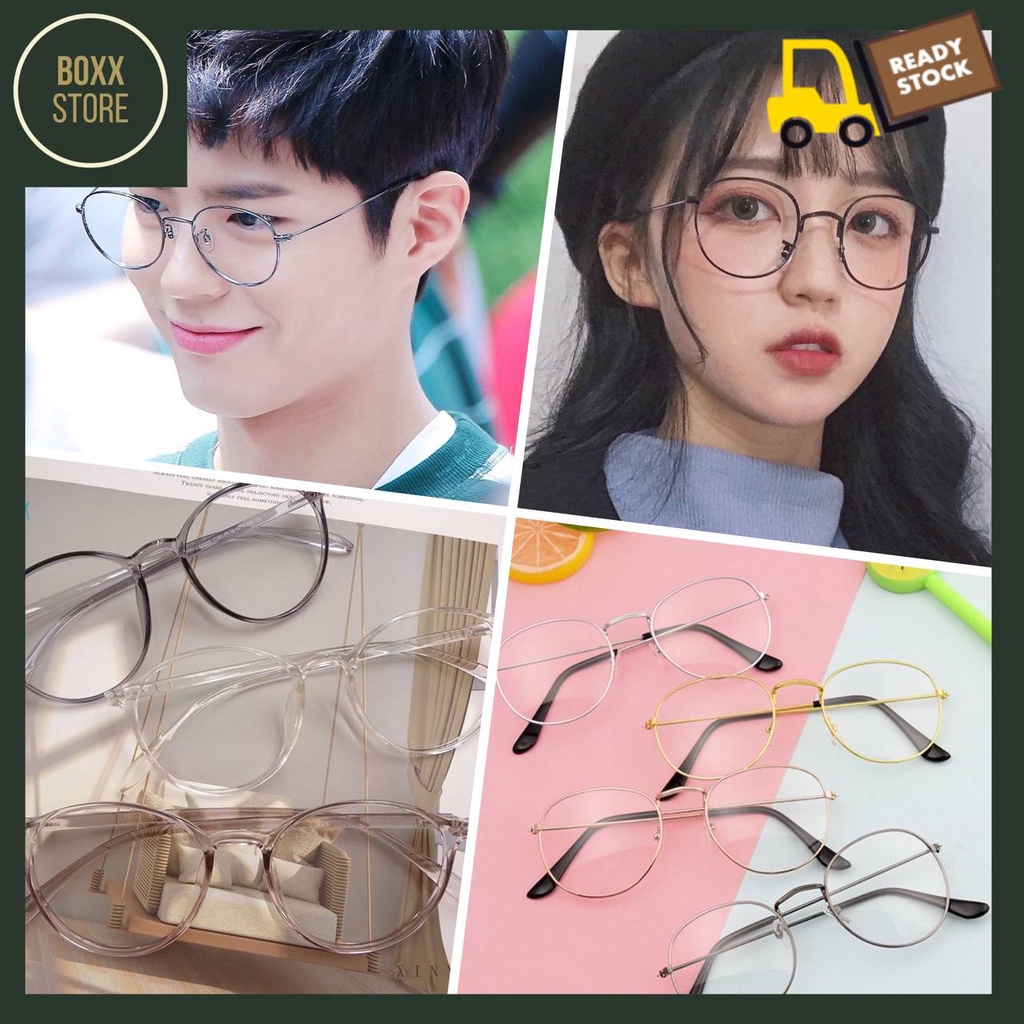 🔥READY STOCK🔥Cermin mata Fashion Gold Frame Glasses Women Men Spectacle