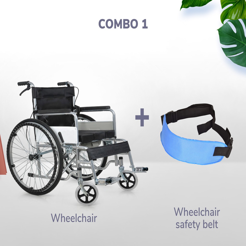 Hospital Grade Wheel Chair Big Wheel Oxford Seat Wheelchair Come With