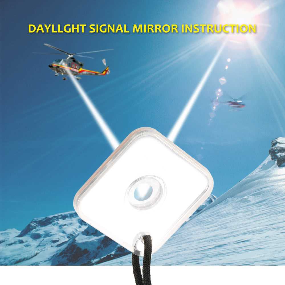 Heliograph Signal Mirror with Whistle Emergency Survival Tool (black ...