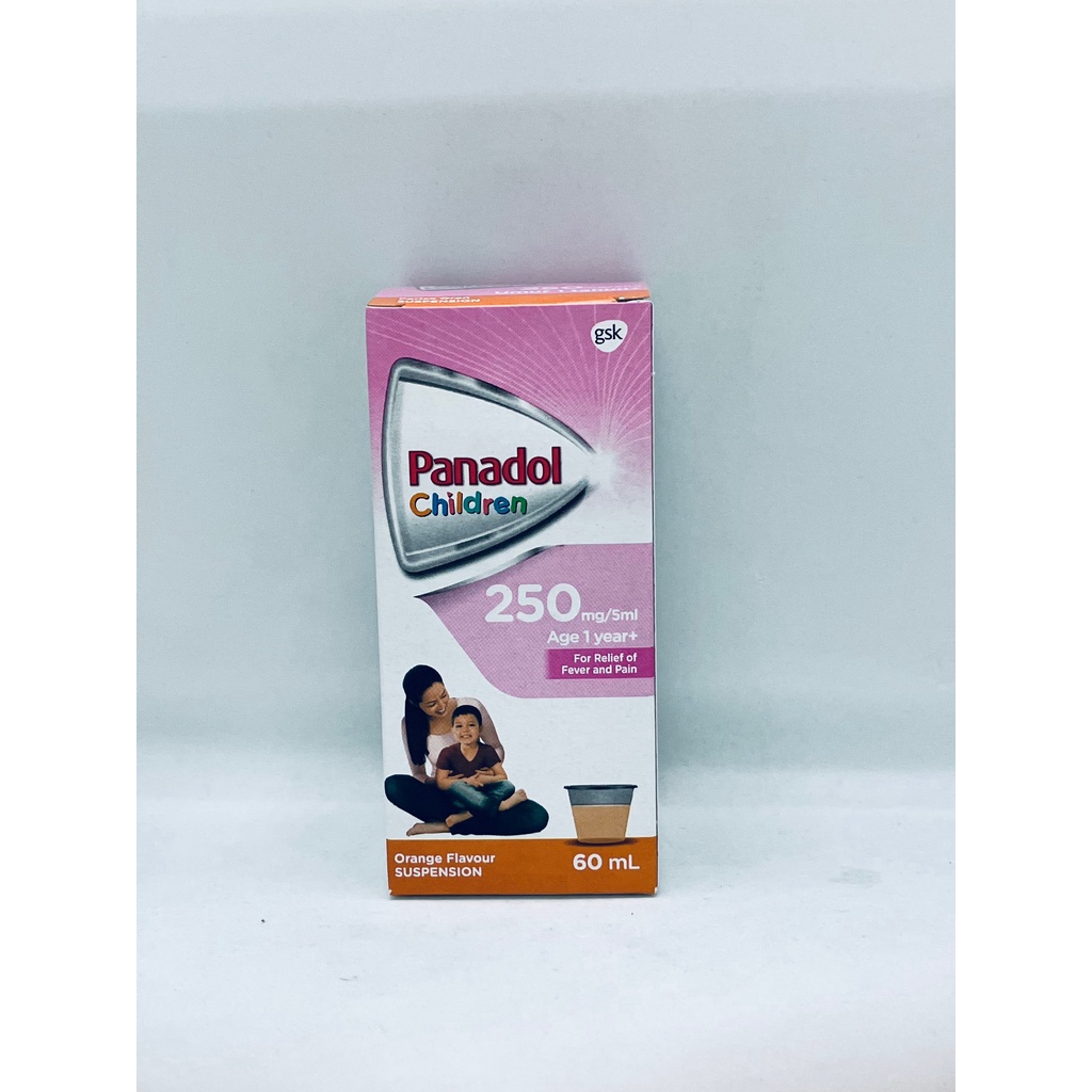 Panadol CHildren 250mg/5ml 1 Year+ Orange Suspension 60ml | Shopee Malaysia