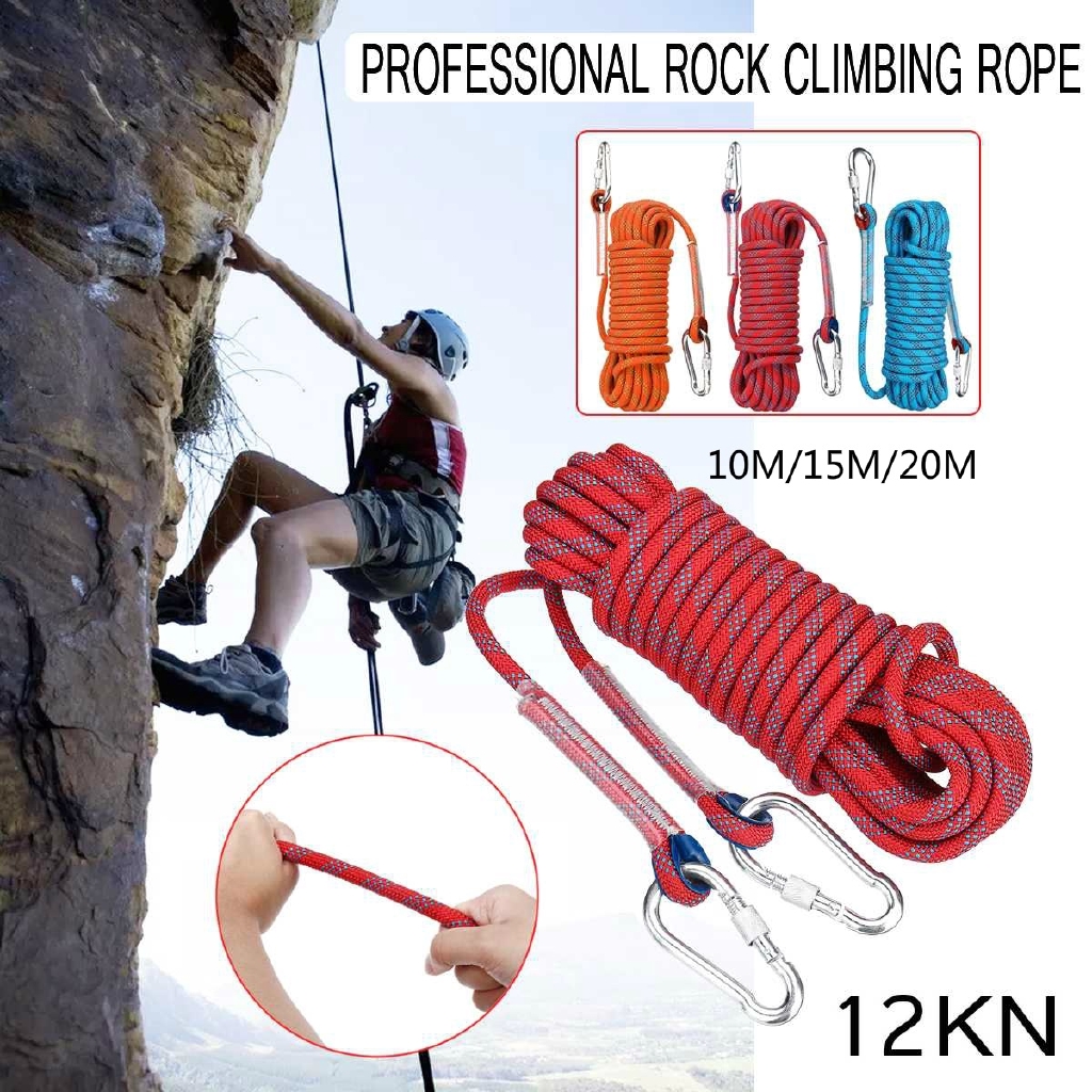 Outdoor Safety Rope 10mm Diameter Tree Wall Rock Climbing Rope Climbing  Equipment Gear Hiking High Strength Rope