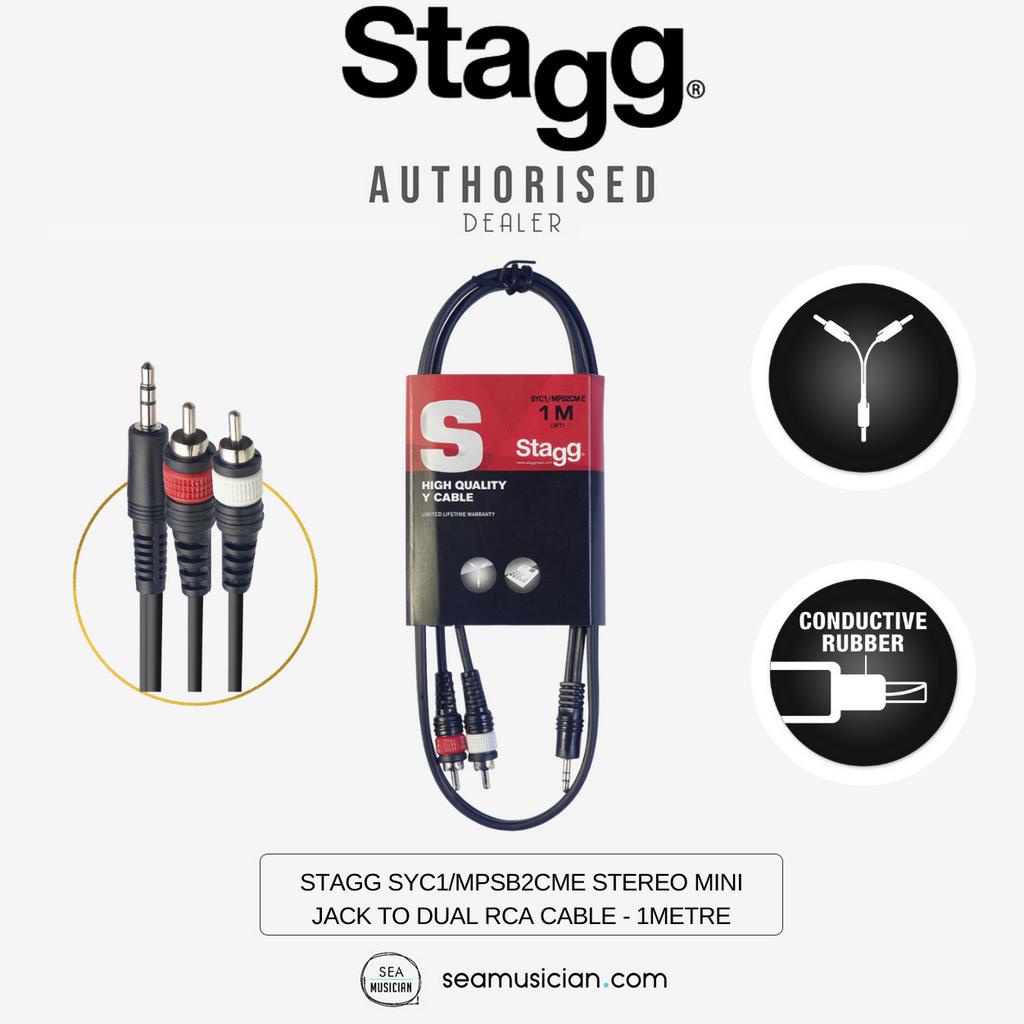 Stagg 1m Stereo Audio Cable Deluxe Jack - Deluxe Jack SAC1PS | Reverb - View #2
