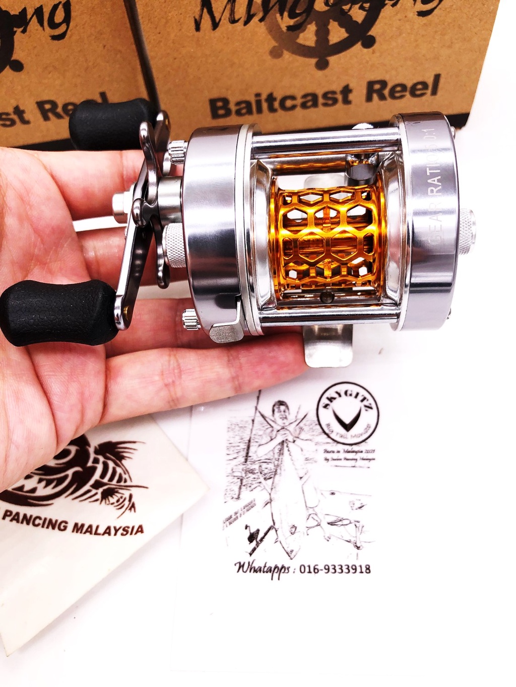 SKYGITZ MING YANG W300L BFS ULTRALIGHT UL BC DRUM BAIT CASTING REEL ...