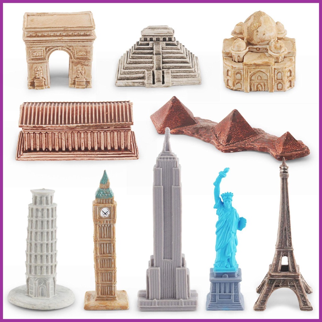 World Famous Building Statues Set 10 Pieces World Famous Architecture