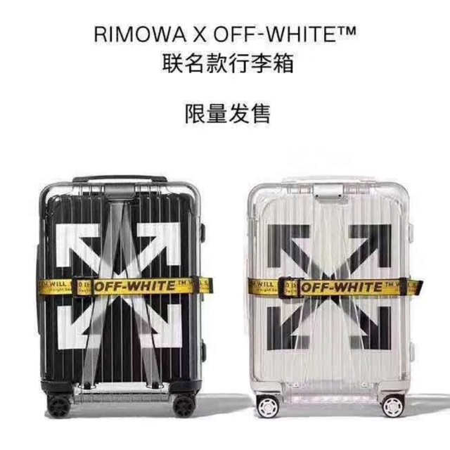 Transparent luggage 2024 off white