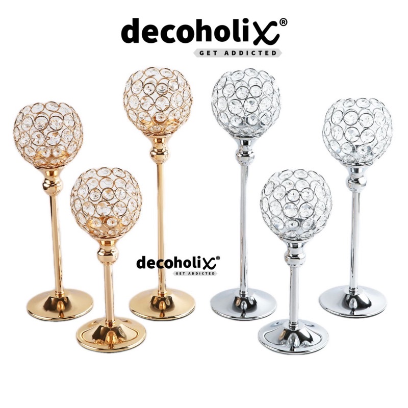 Ready Stock Decoholix Venus Crystal Candle Stick Holder Props Photoshoot Wedding