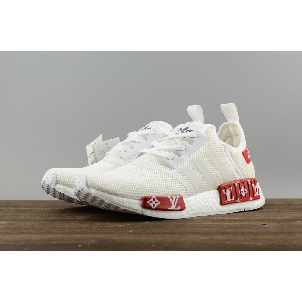 Adidas NMD x LV Louis Vuitton Custom White Red | Shopee Malaysia