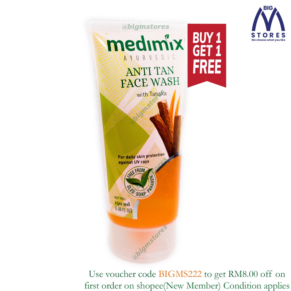 Medimix Ayurvedic Anti Tan Face Wash with Tanaka 150ml for Men and Women Shopee Malaysia