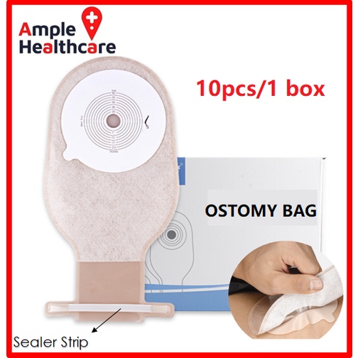 10 PCS/BOX Drainable Stoma Ostomy 15mm60mm Bag Bag Najis Shopee Malaysia