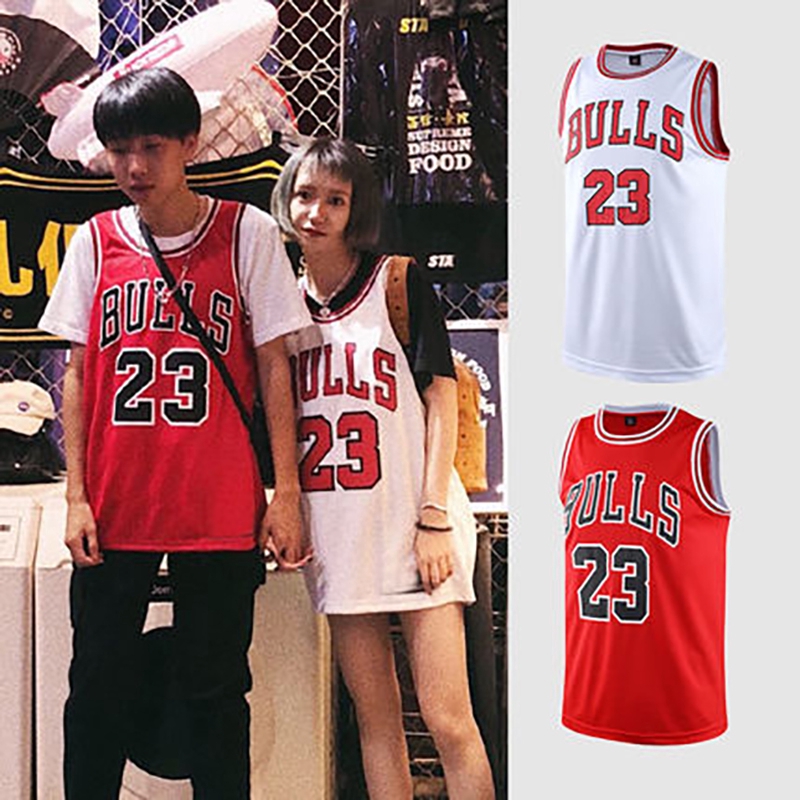 NBA Jersey Basketball Suit Set Wear Sleeveless Tactical Vest Couple Sportswear Baju T shirt Loose Bulls Jordan Shopee Malaysia